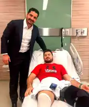 Akgül, Ameliyattan Sonra Cengiz'i Ziyaret Etti